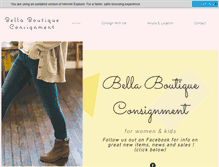 Tablet Screenshot of bellaboutiqueconsign.com